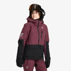 AccXel Insulated 2L Ski Jacket Teens Mauve Wine/Black