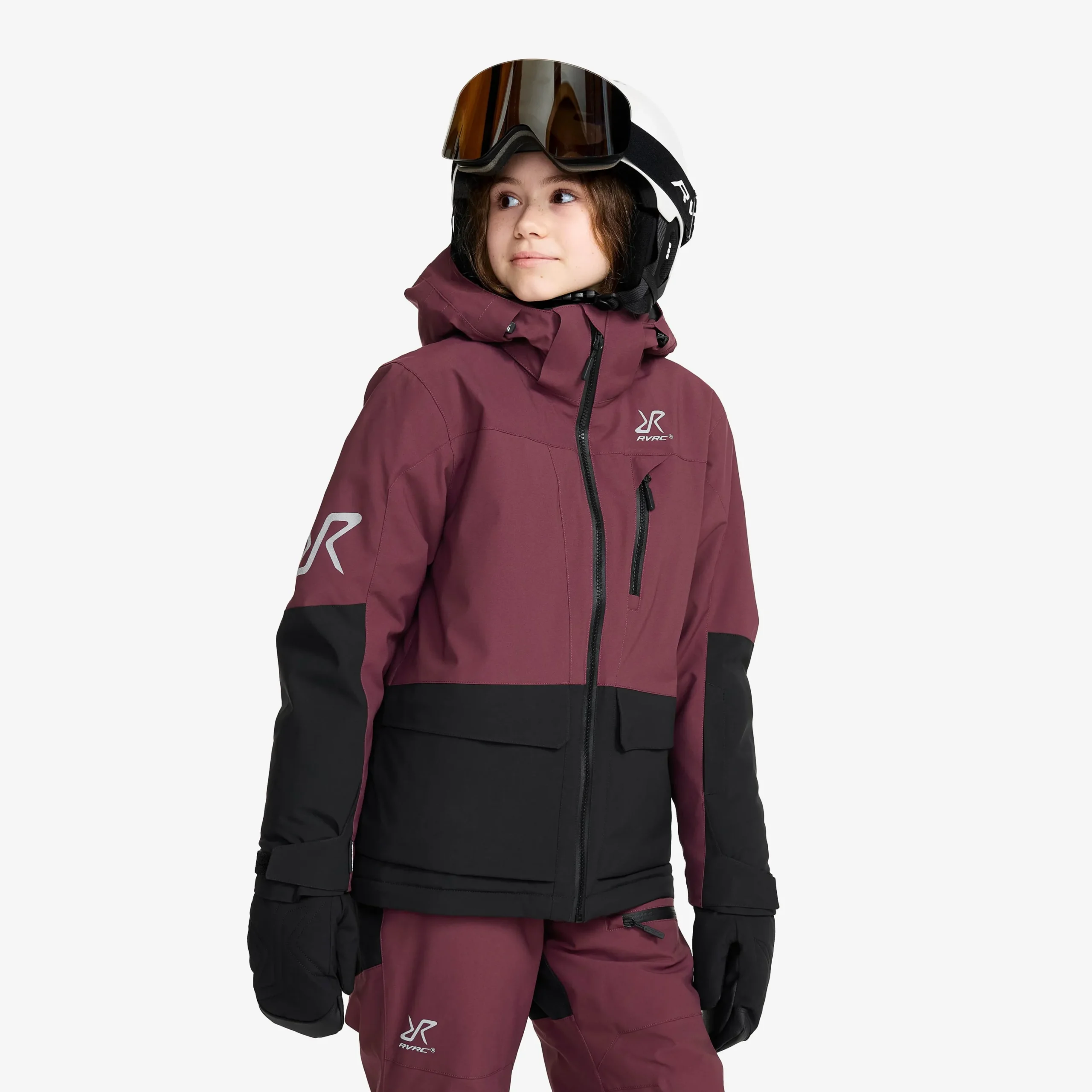 AccXel Insulated 2L Ski Jacket Teens Mauve Wine/Black