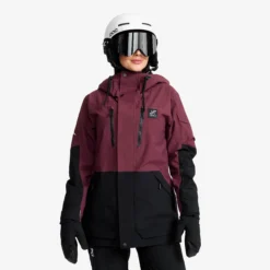 AccXel 2L Ski Jacket Damen Mauve Wine/Black