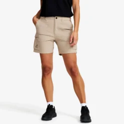 Adventure Cargo Stretch Shorts Damen Aluminium