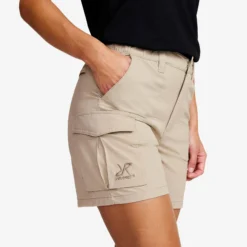 Adventure Cargo Stretch Shorts Damen Aluminium