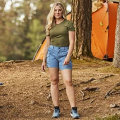Adventure Cargo Stretch Shorts Damen Captain's Blue/Peyote