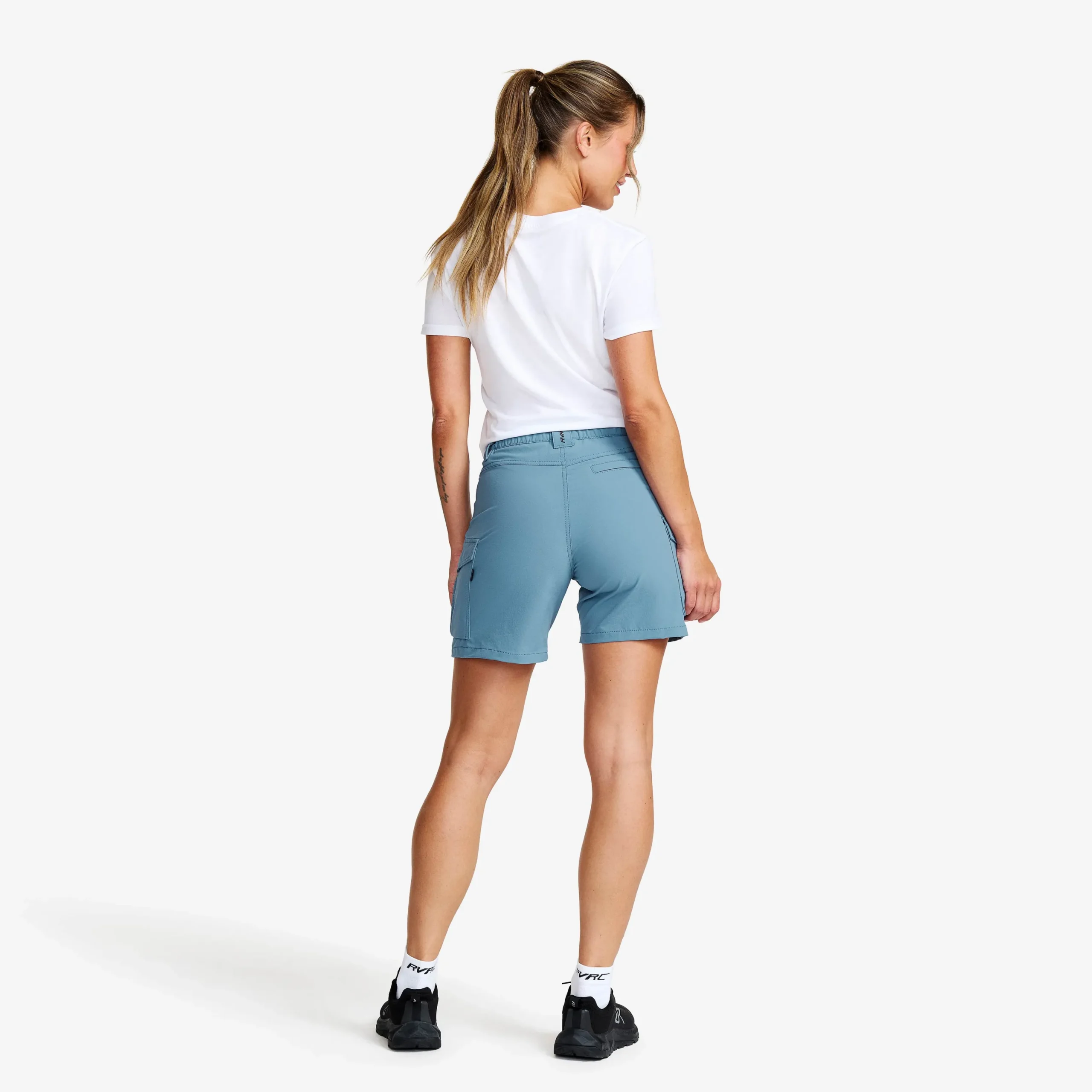 Adventure Cargo Stretch Shorts Damen Captain's Blue/Peyote