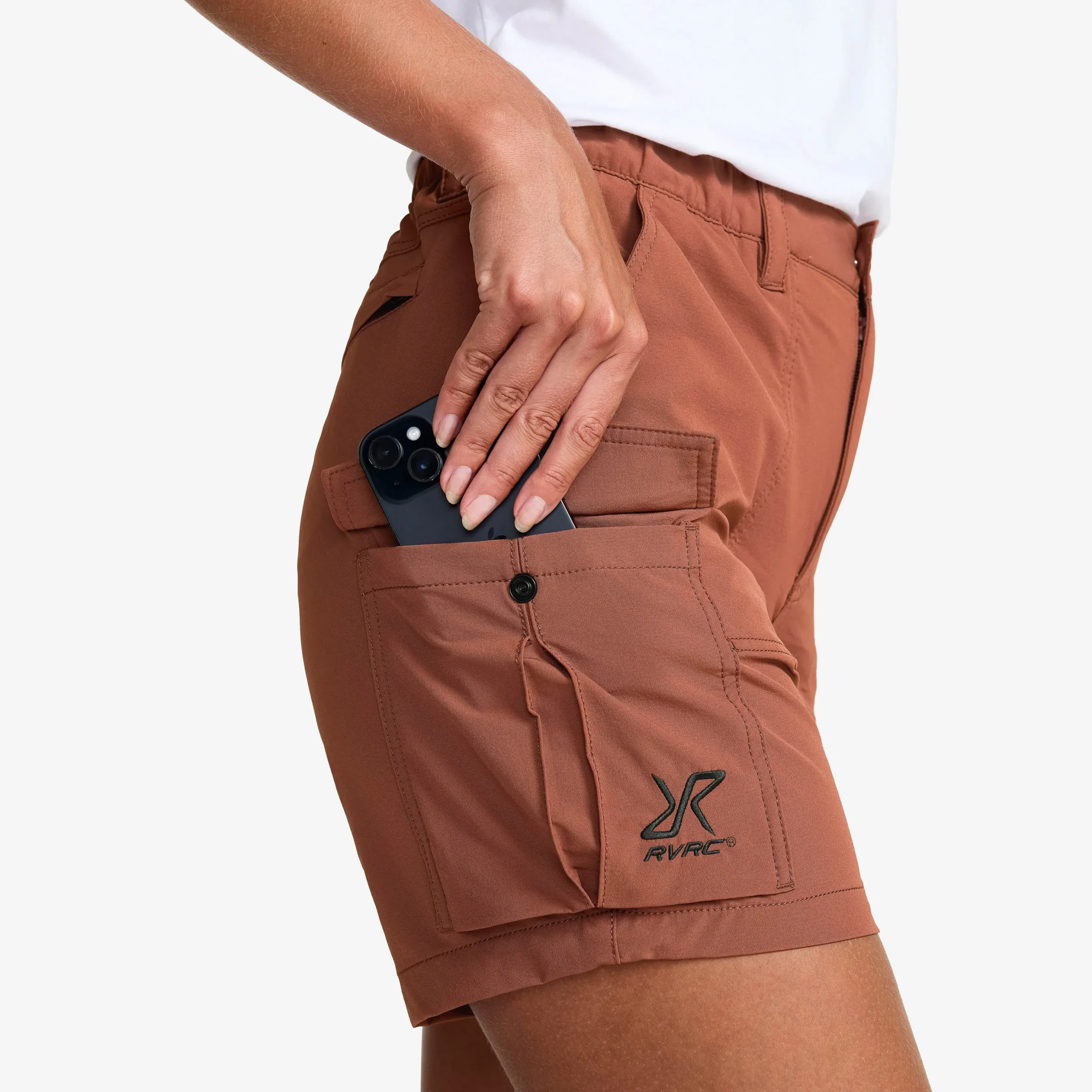 Adventure Cargo Stretch Shorts Damen Pink Mahogany