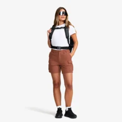 Adventure Cargo Stretch Shorts Damen Pink Mahogany