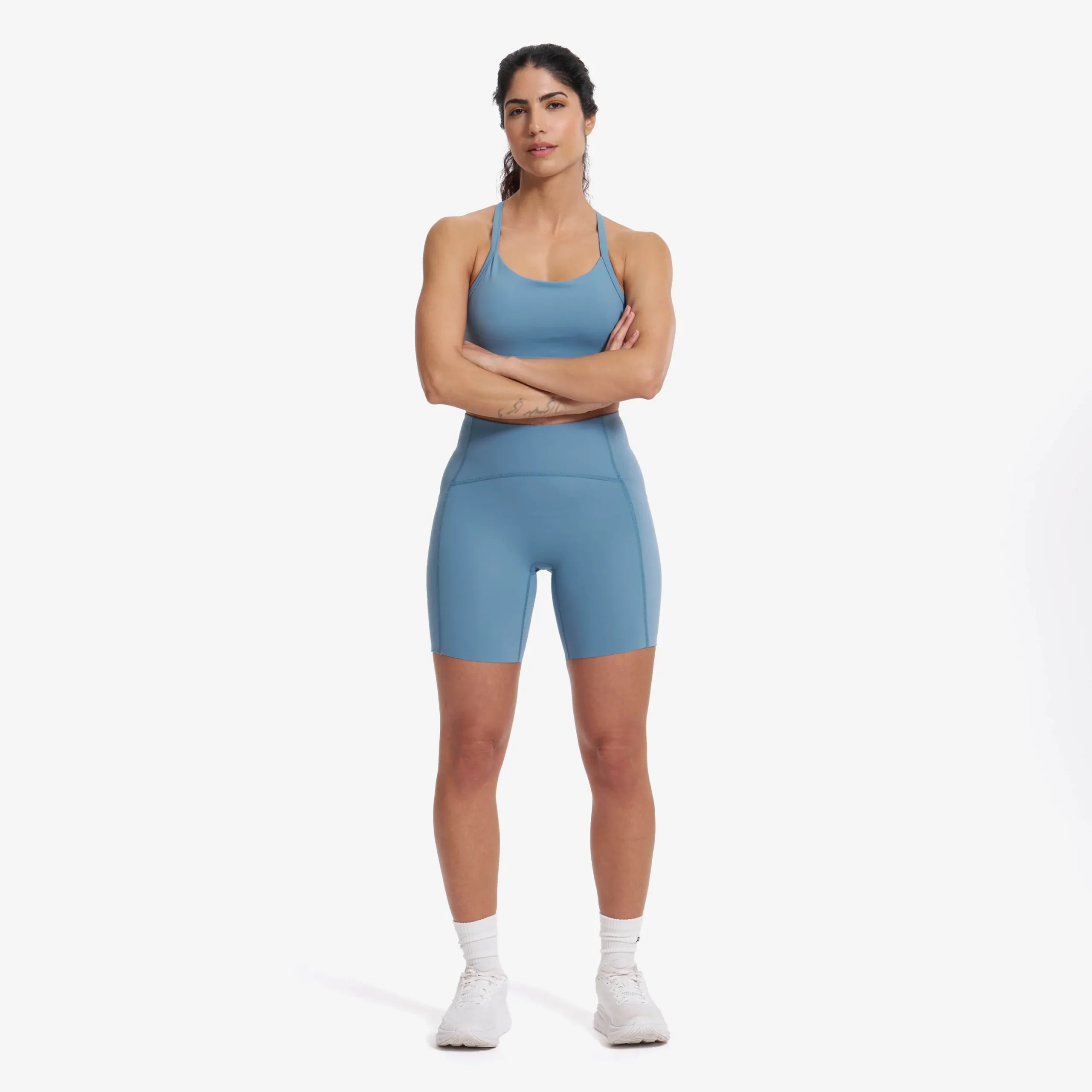 Aero Pocket Running Biker Shorts Damen Captain's Blue