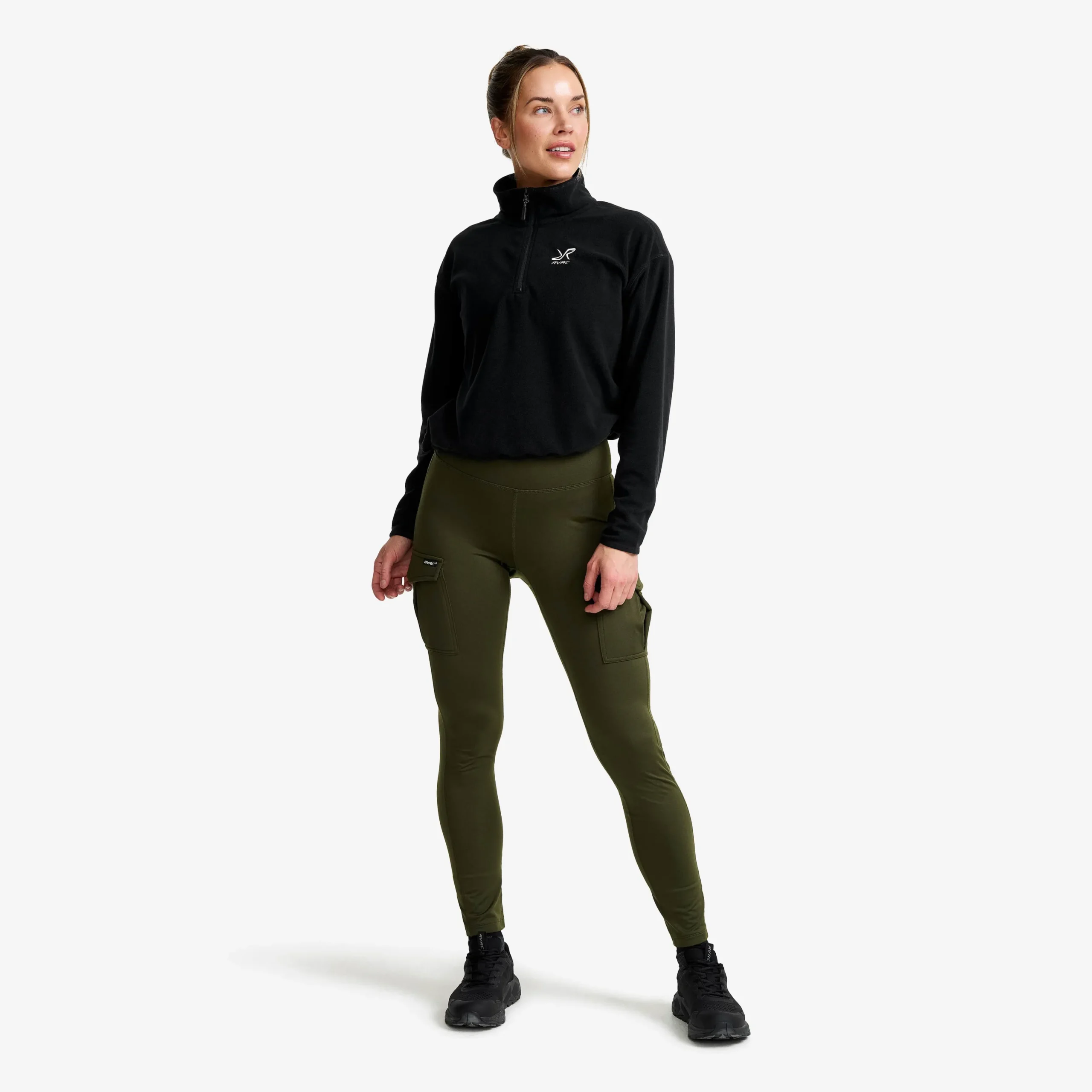 Alaska Fleece Lined Pocket Leggings Damen Forest Night