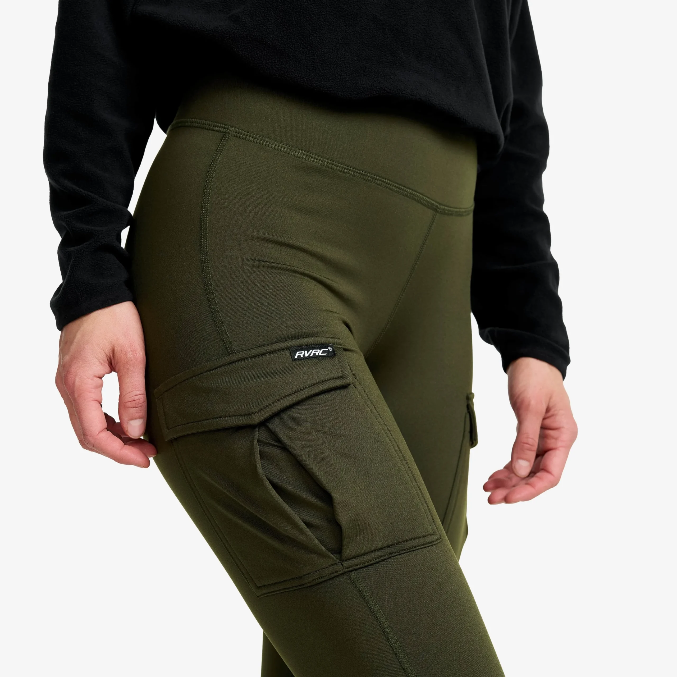 Alaska Fleece Lined Pocket Leggings Damen Forest Night