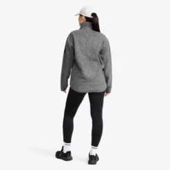Bigfoot Half-zip Pile Fleece Damen Dark Grey Melange