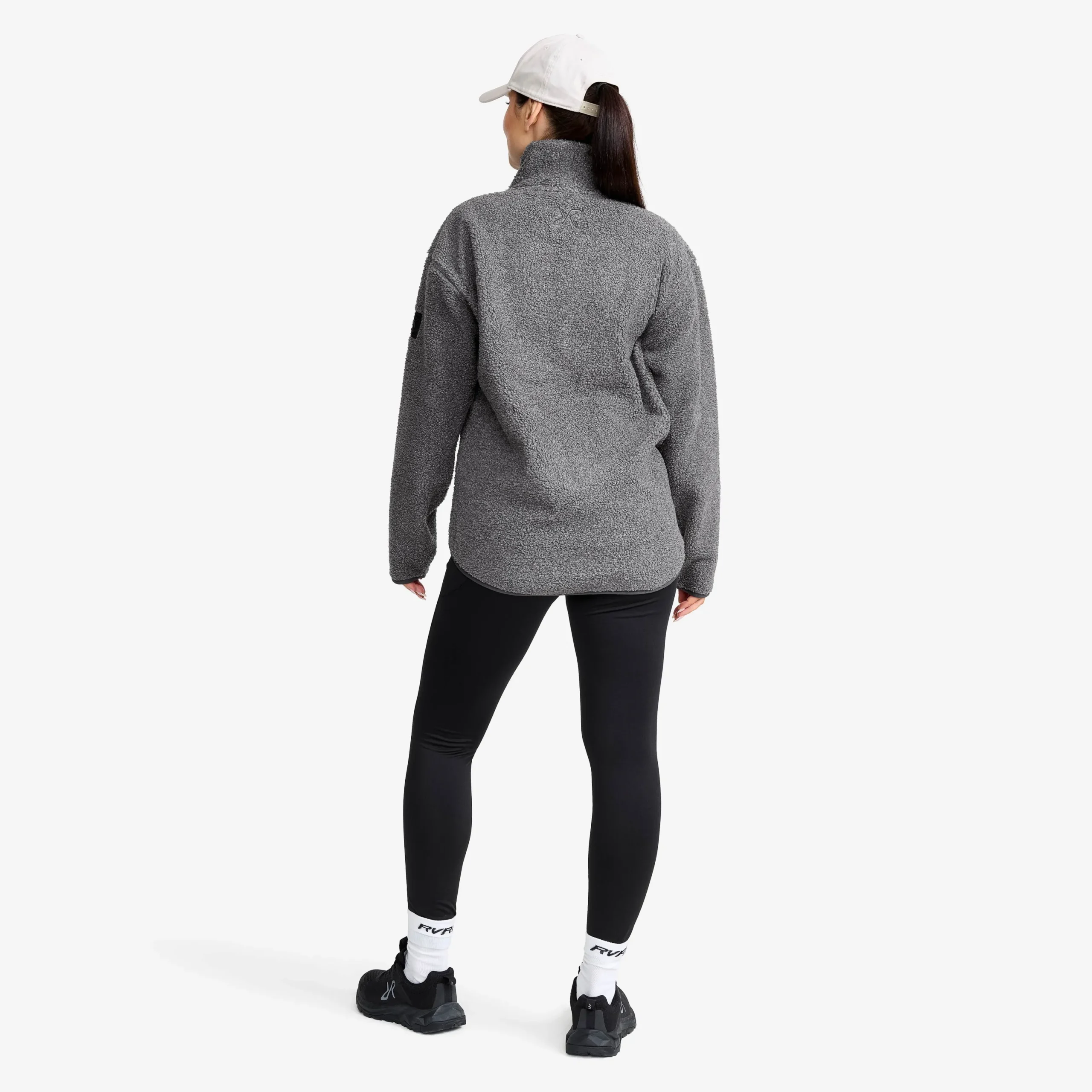 Bigfoot Half-zip Pile Fleece Damen Dark Grey Melange
