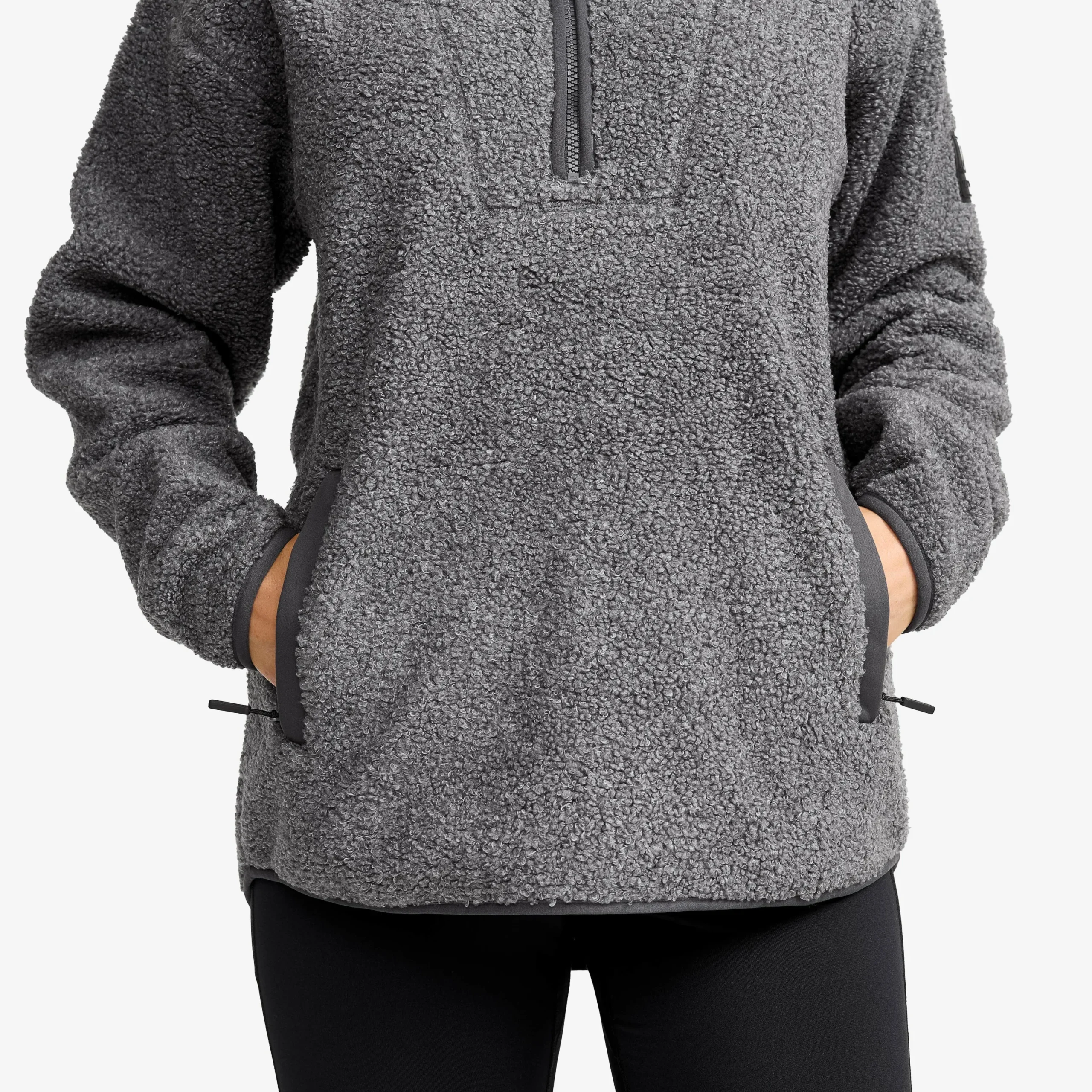 Bigfoot Half-zip Pile Fleece Damen Dark Grey Melange