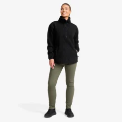 Bigfoot Half-zip Pile Fleece Damen Black