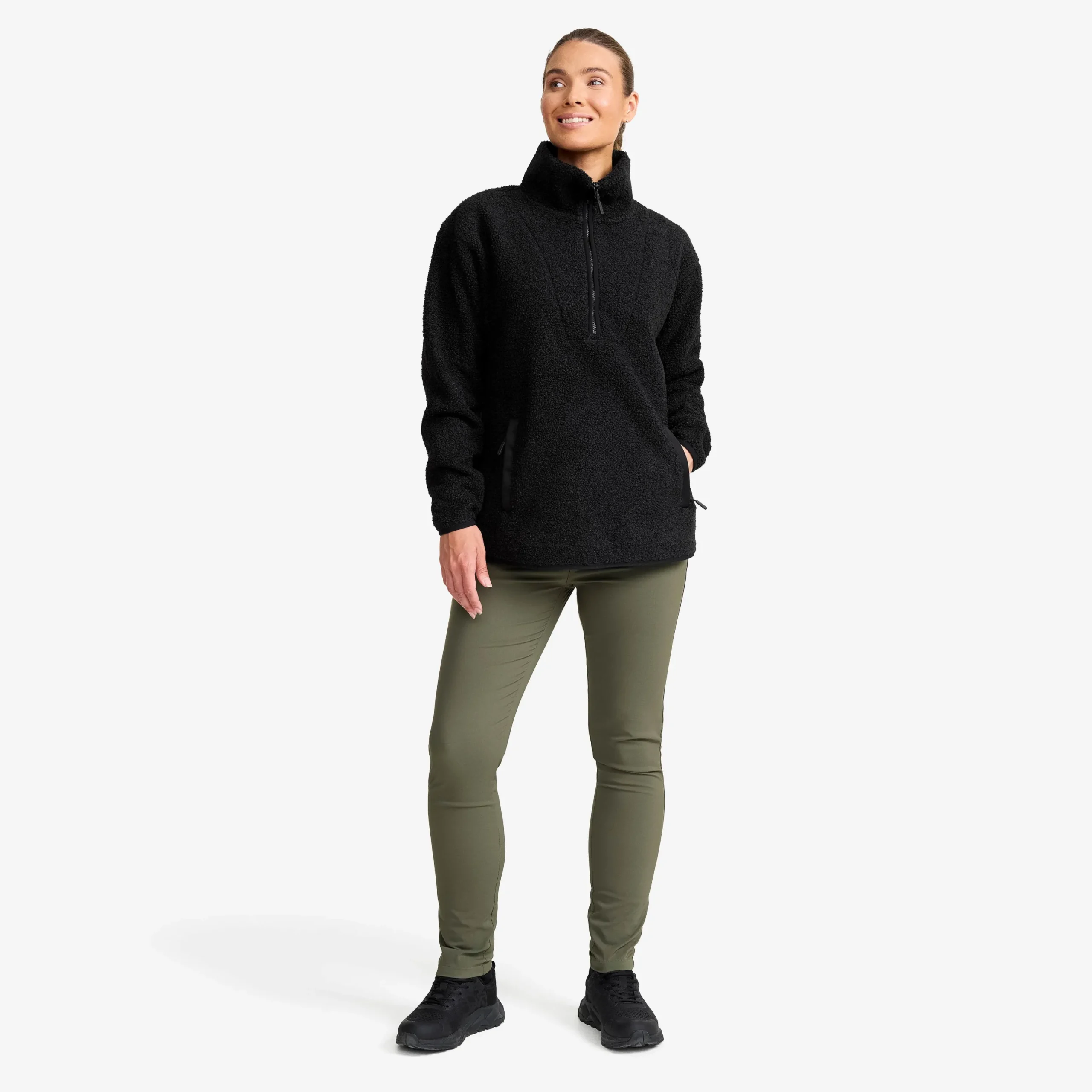 Bigfoot Half-zip Pile Fleece Damen Black