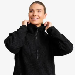 Bigfoot Half-zip Pile Fleece Damen Black