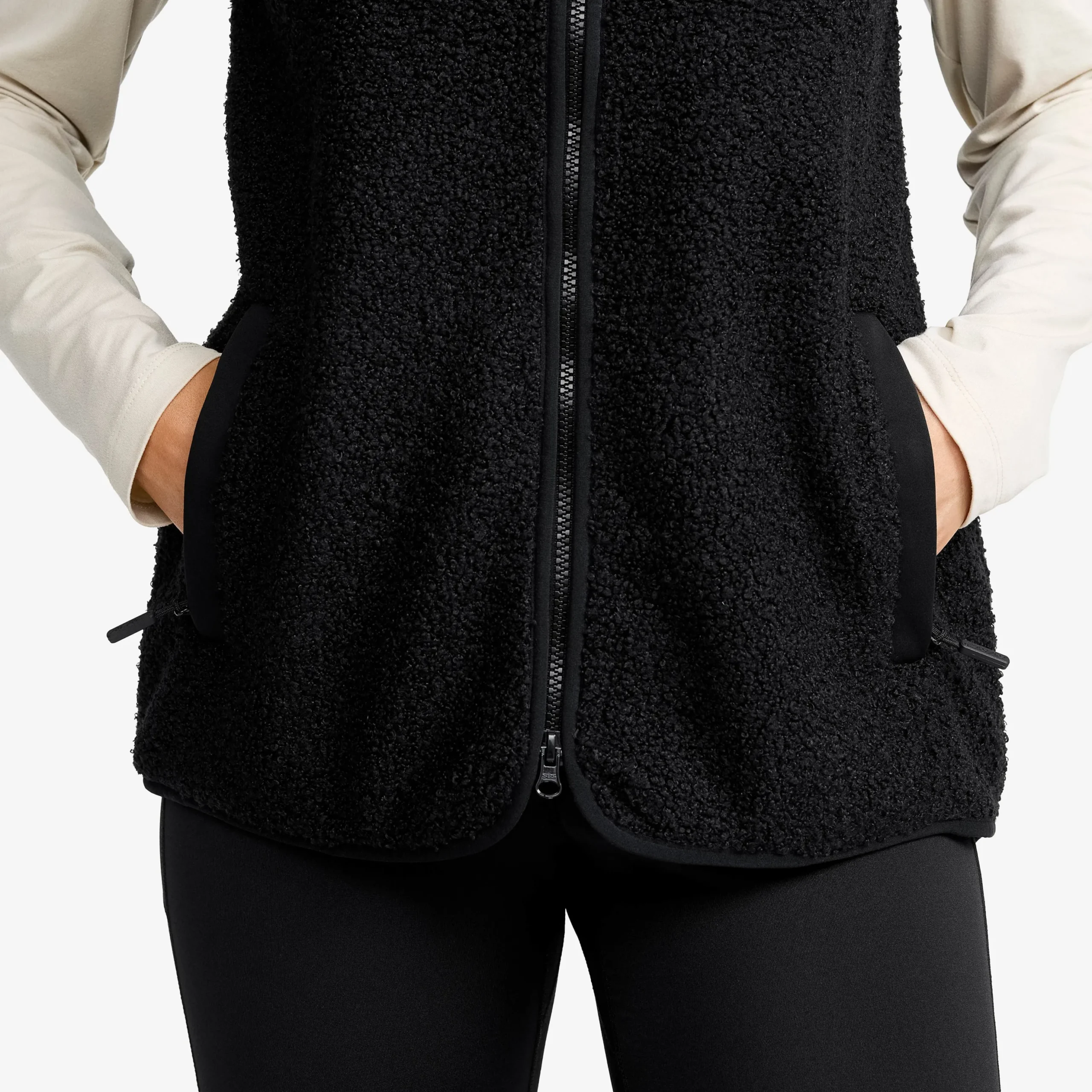 Bigfoot Pile Fleece Vest Damen Black