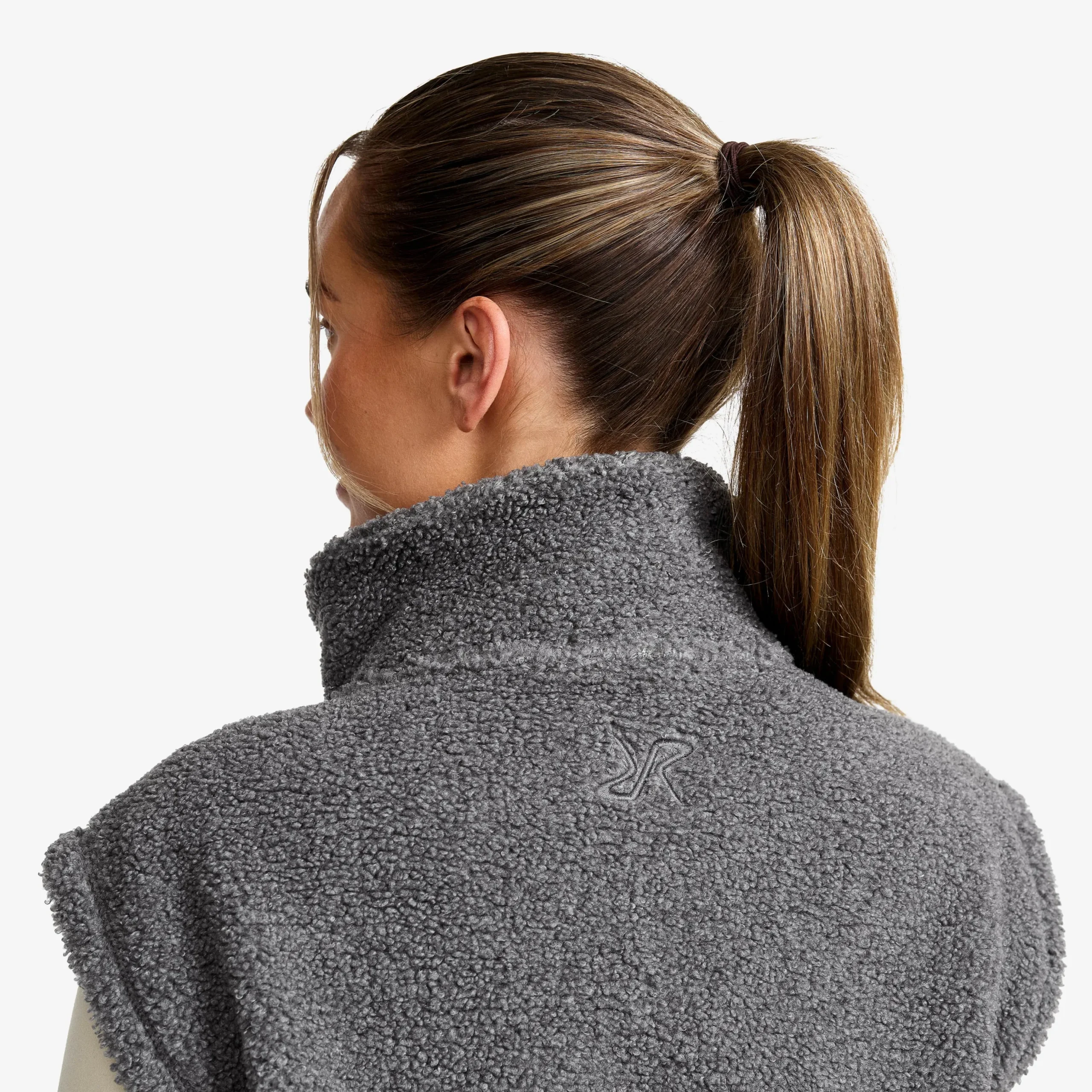 Bigfoot Pile Fleece Vest Damen Dark Grey Melange