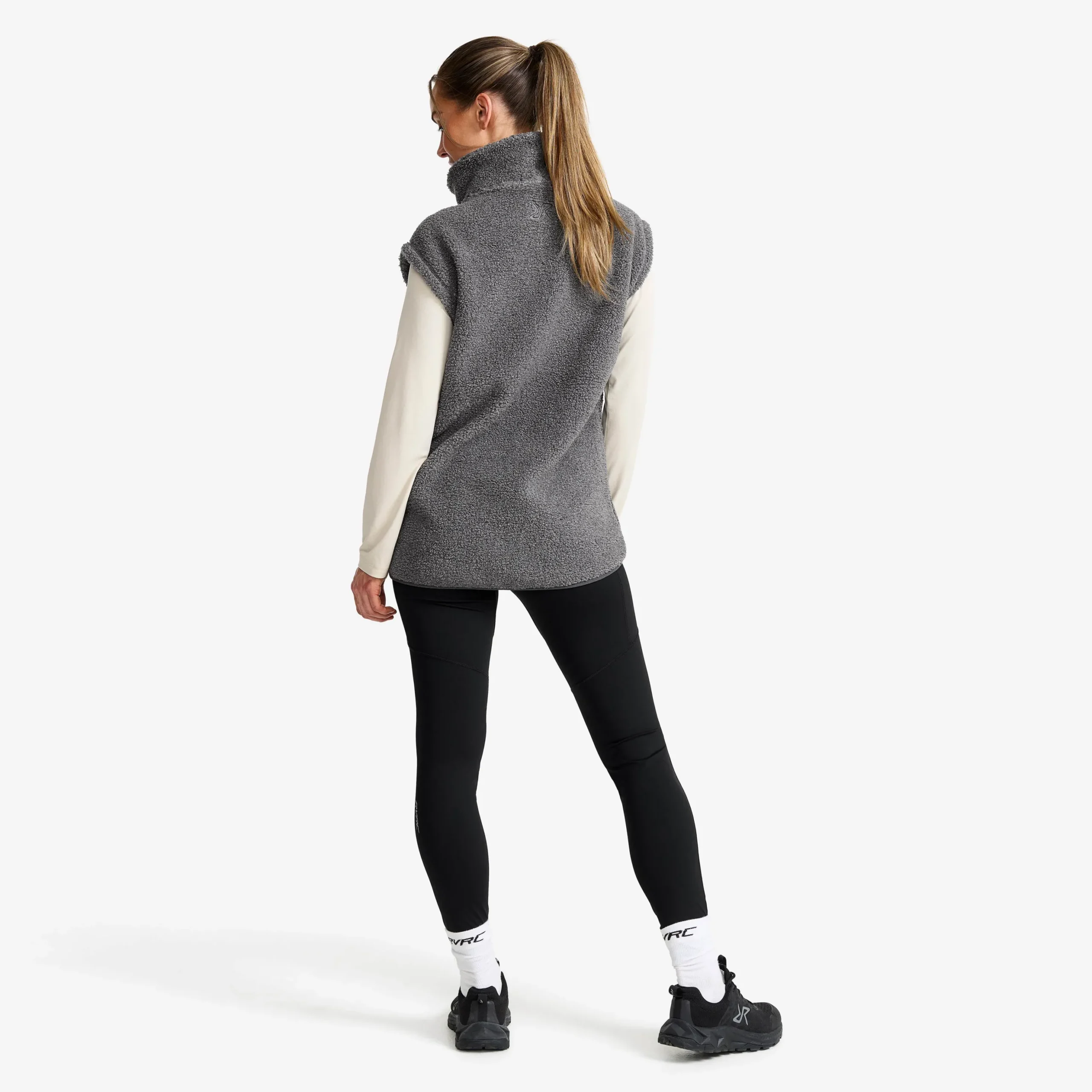 Bigfoot Pile Fleece Vest Damen Dark Grey Melange