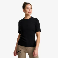Birch Ribbed T-shirt Damen Black