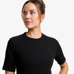 Birch Ribbed T-shirt Damen Black