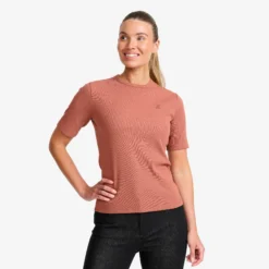 Birch Ribbed T-shirt Damen Pink Mahogany