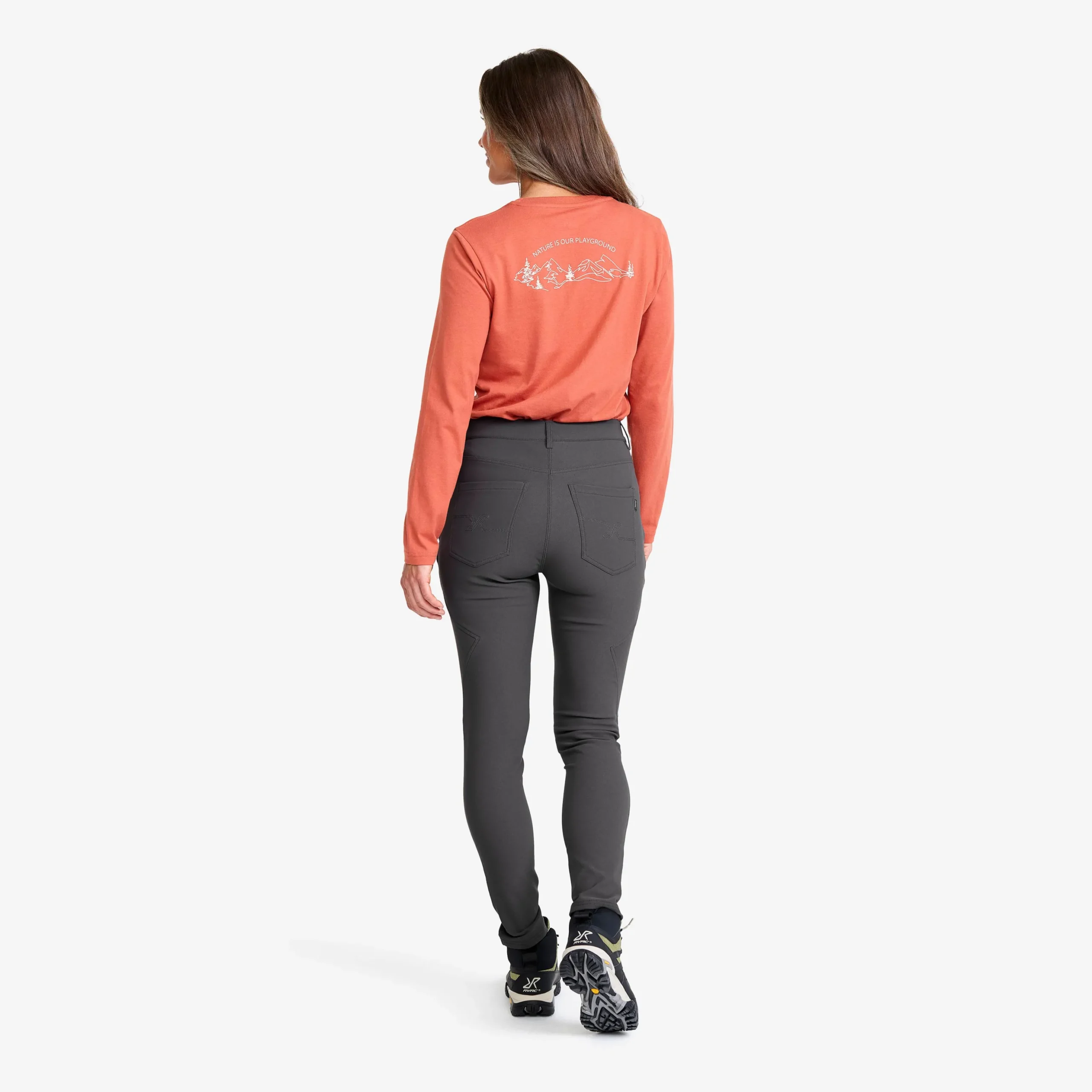 Bouncer Highwaist Jeans Damen Graphite Grey