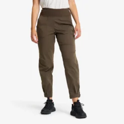 Breezy Curved Ankle Stretch Pants Damen Mud