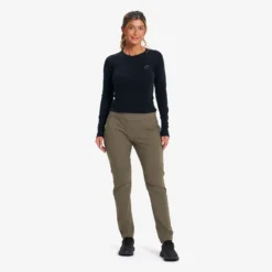 Breezy Outdoor Stretch Pants Damen Light Moss Gray