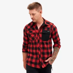 Campfire Shirt Herren Black/Dark Red