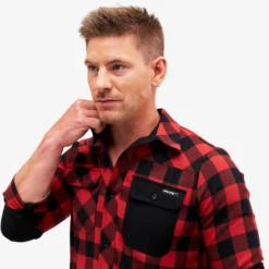 Campfire Shirt Herren Black/Dark Red