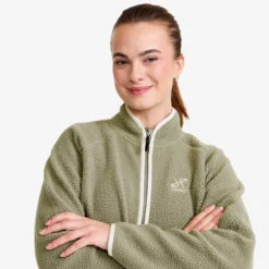 Canyon Full-zip Pile Fleece Damen Vetiver Green/Oatmeal