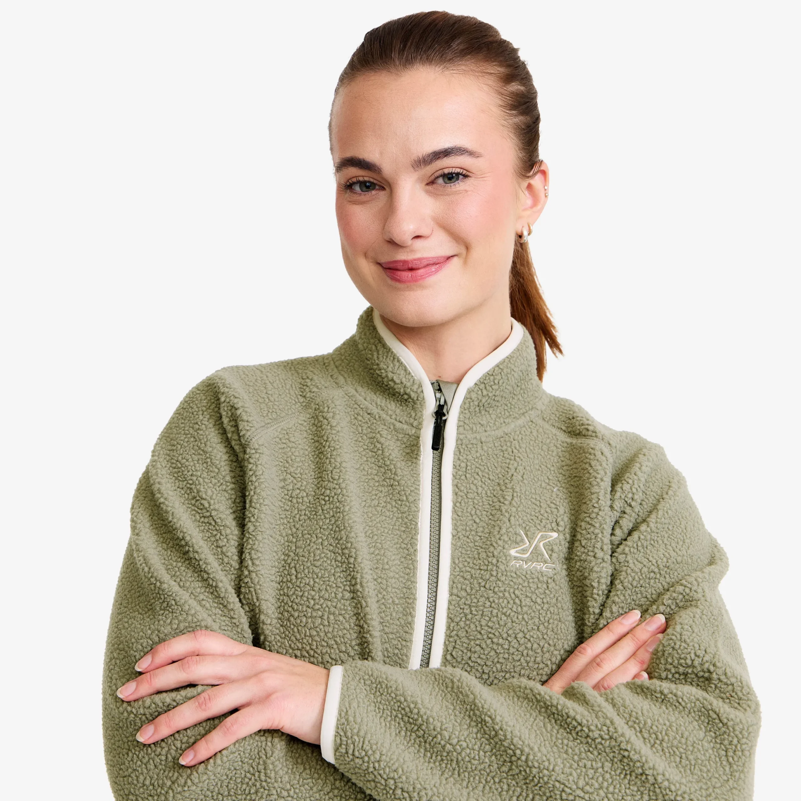 Canyon Full-zip Pile Fleece Damen Vetiver Green/Oatmeal