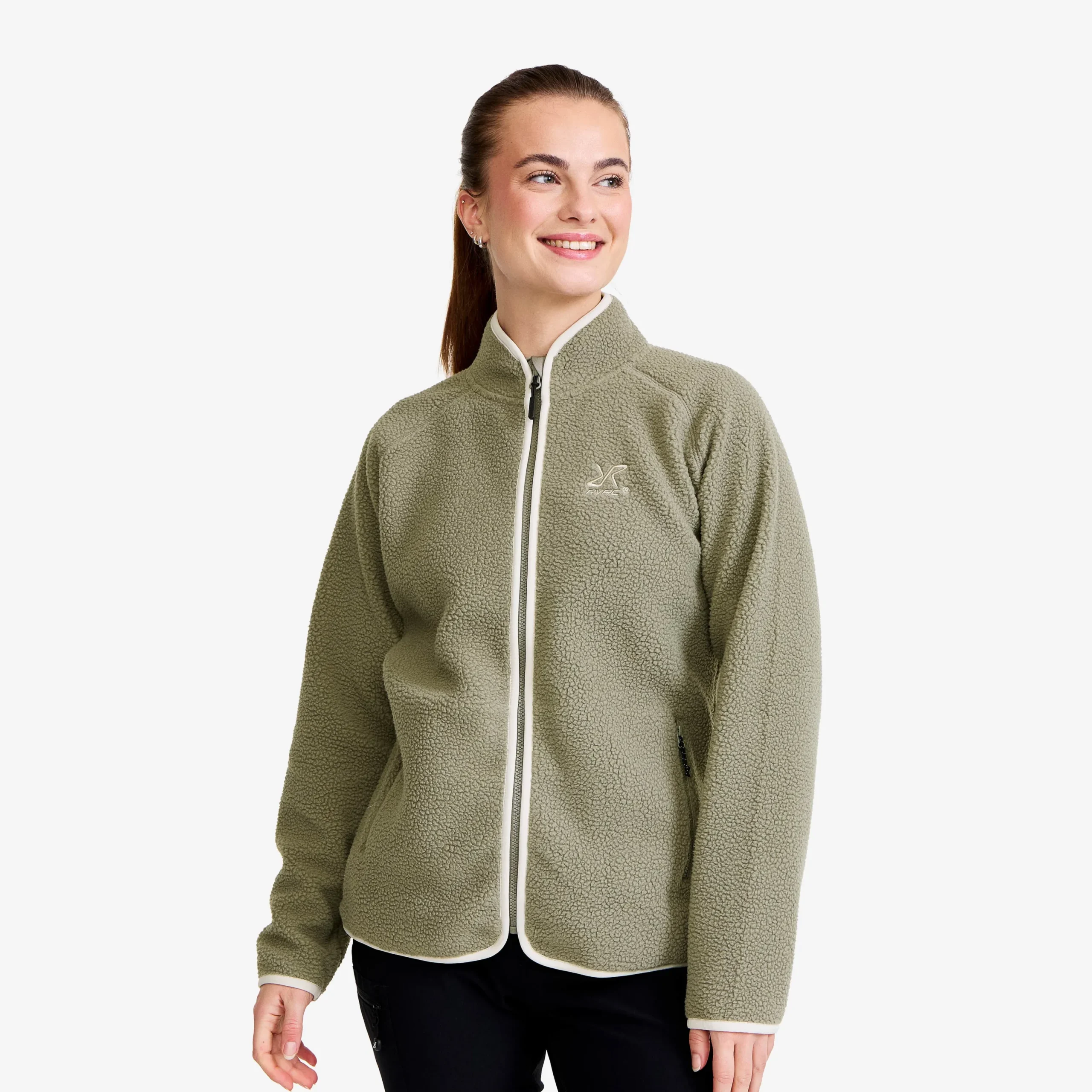 Canyon Full-zip Pile Fleece Damen Vetiver Green/Oatmeal