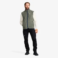 Canyon Full-zip Pile Fleece Vest Herren Castor Gray/Navy