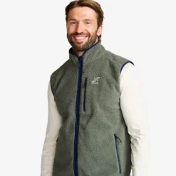 Canyon Full-zip Pile Fleece Vest Herren Castor Gray/Navy