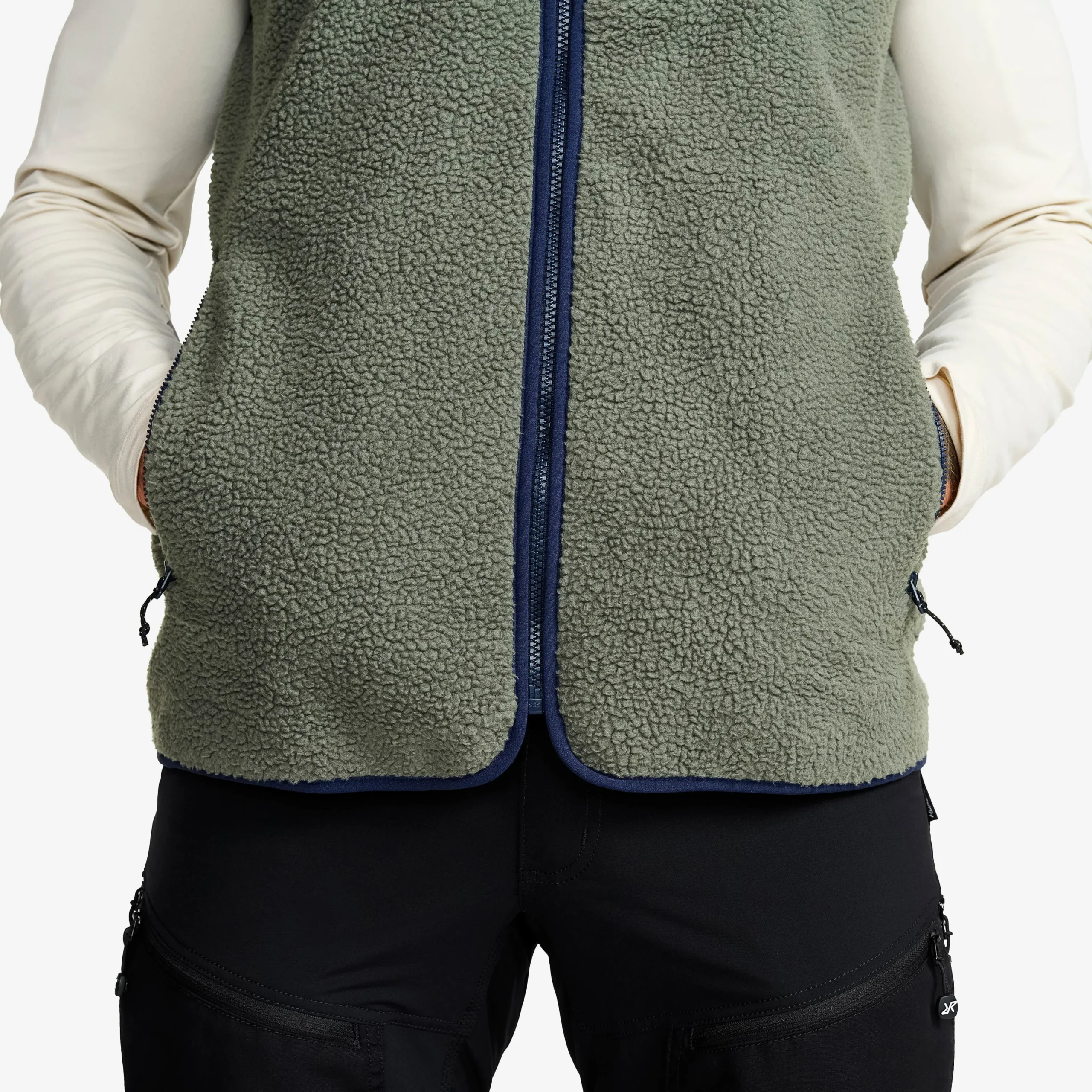 Canyon Full-zip Pile Fleece Vest Herren Castor Gray/Navy