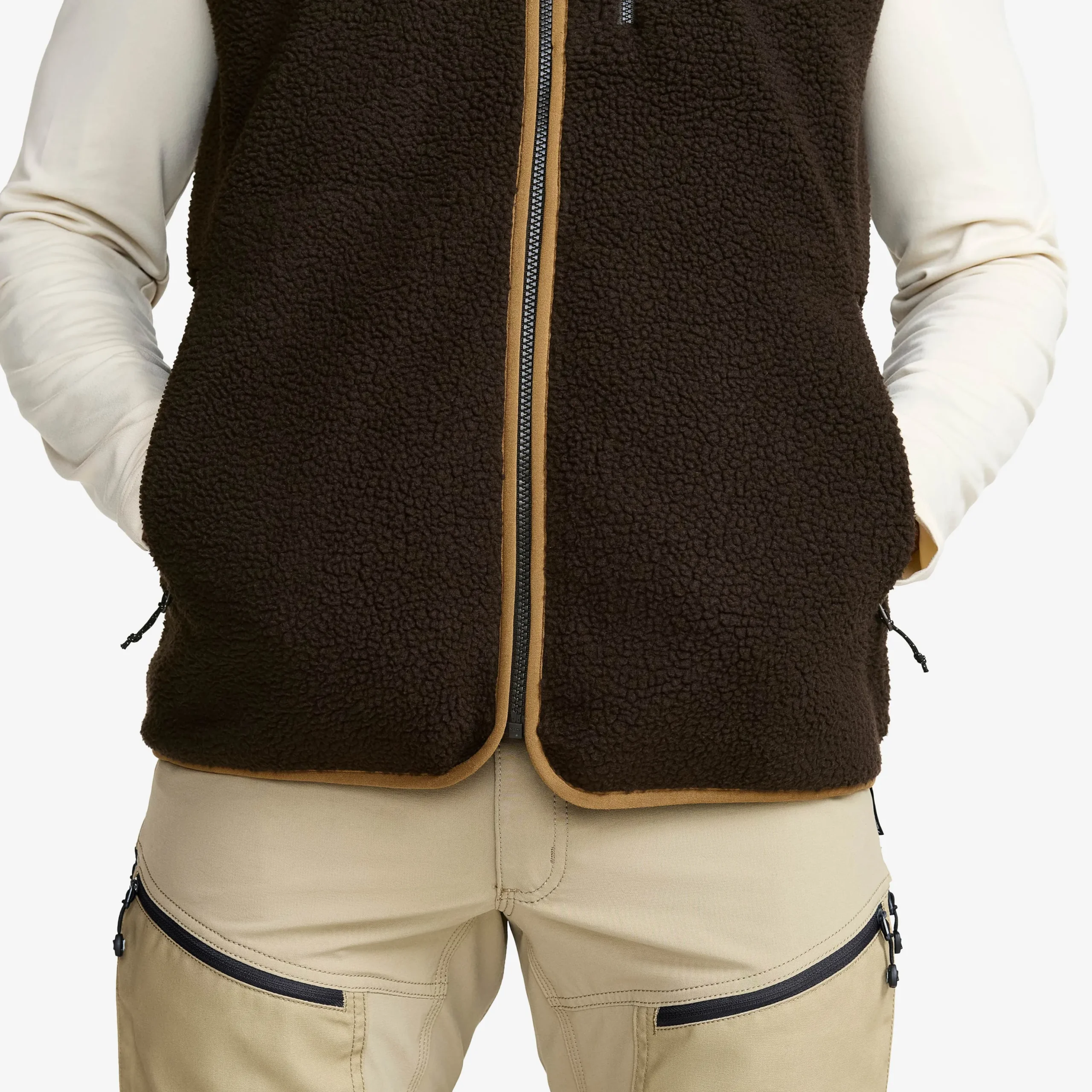 Canyon Full-zip Pile Fleece Vest Herren Espresso