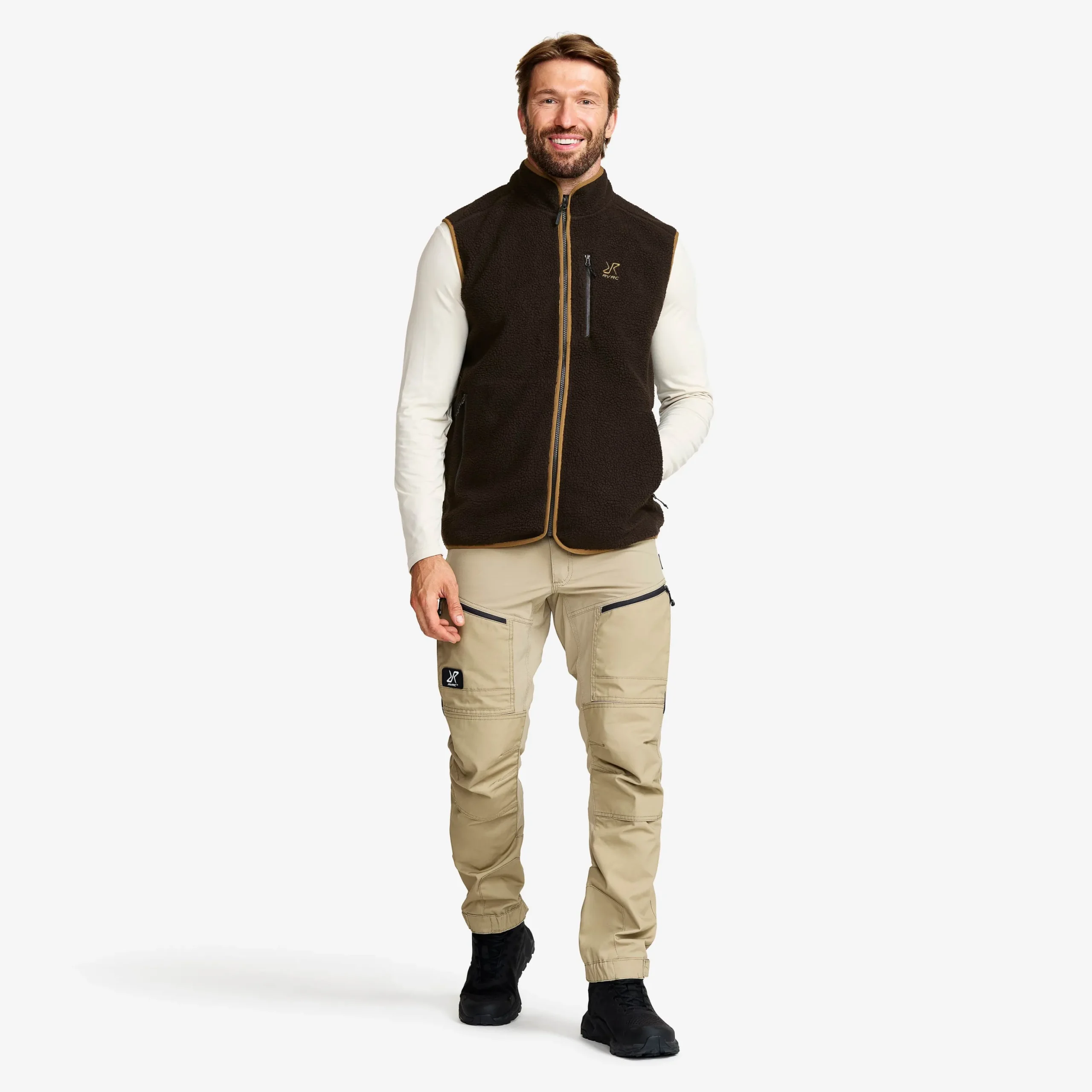 Canyon Full-zip Pile Fleece Vest Herren Espresso