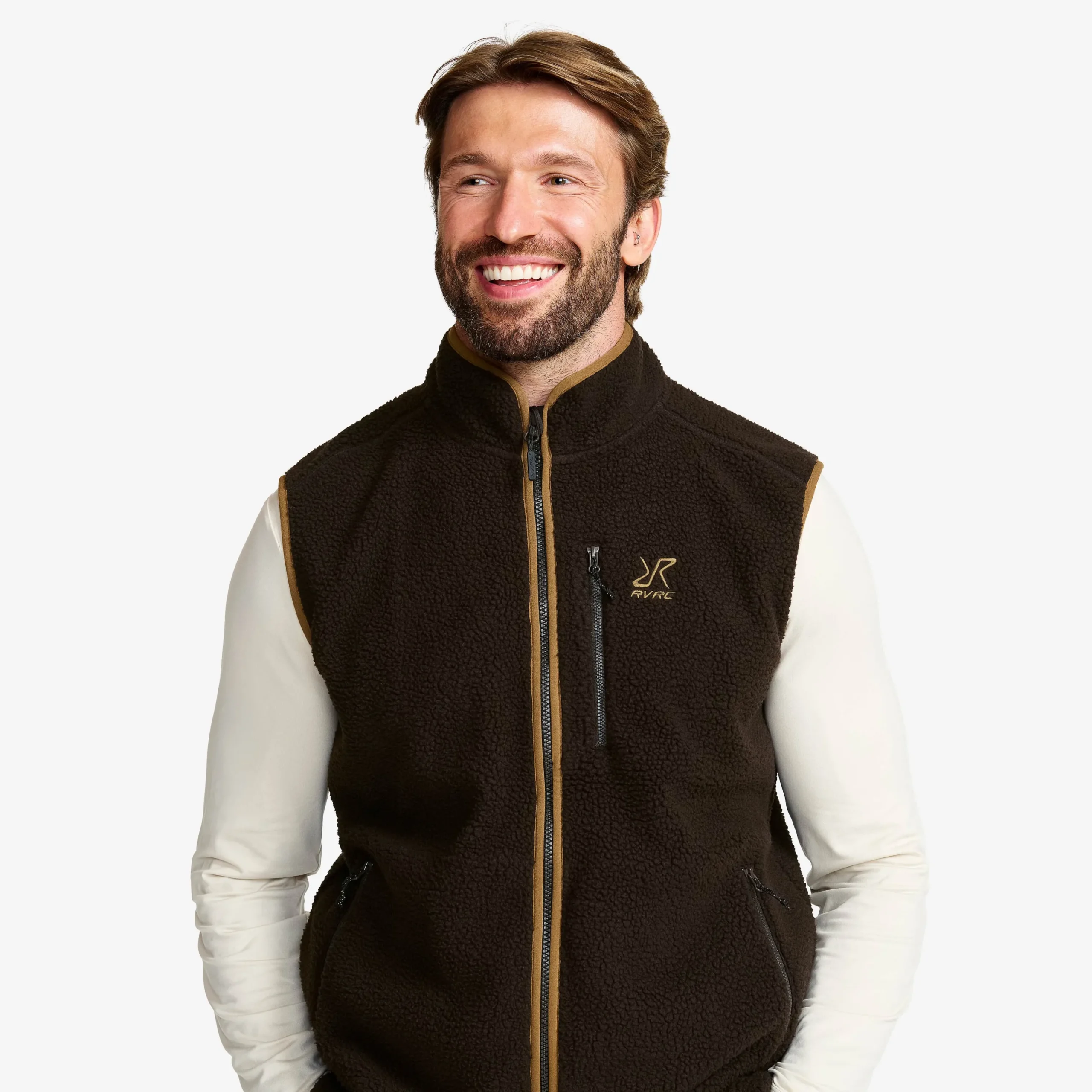 Canyon Full-zip Pile Fleece Vest Herren Espresso