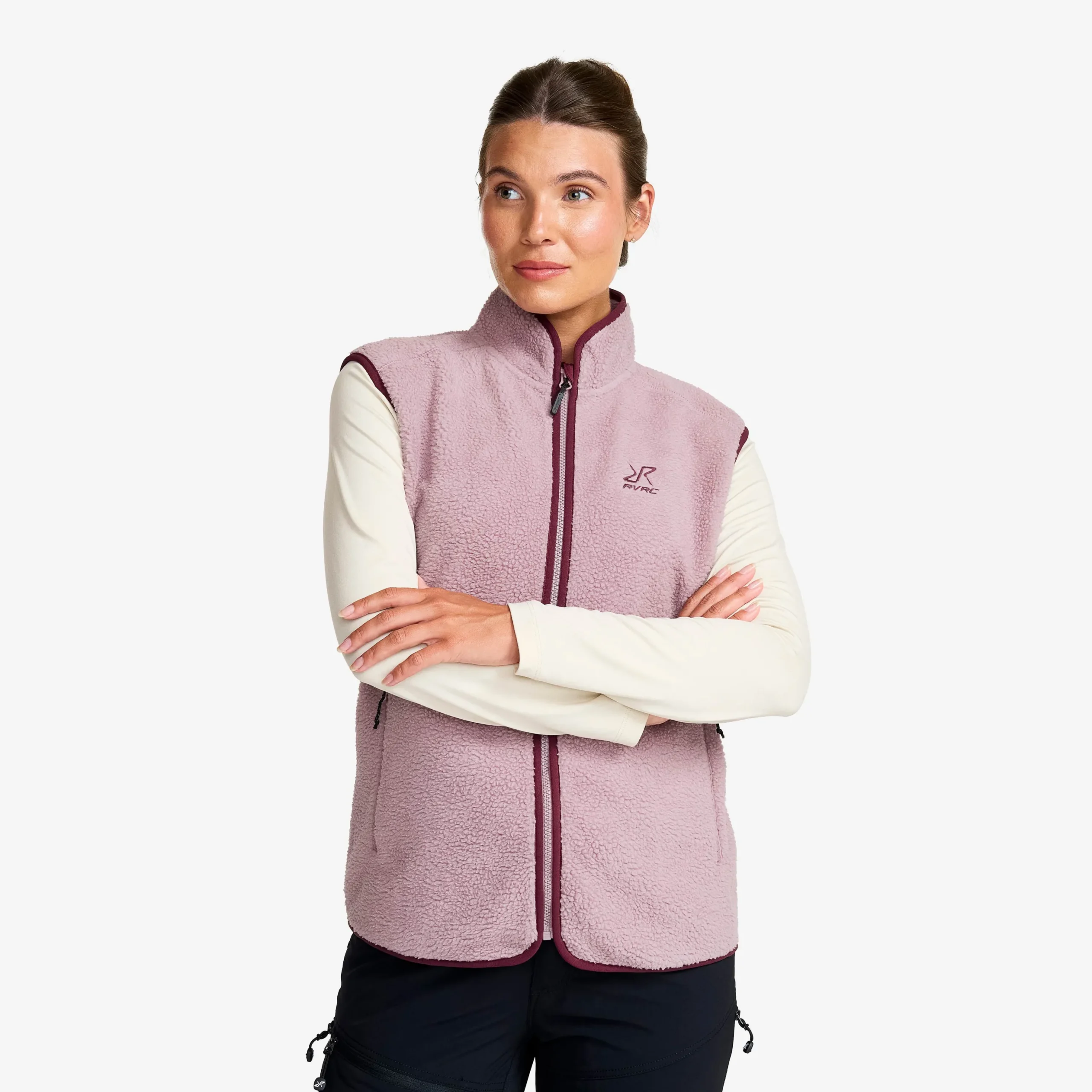 Canyon Full-zip Pile Fleece Vest Damen Dusty Mauve