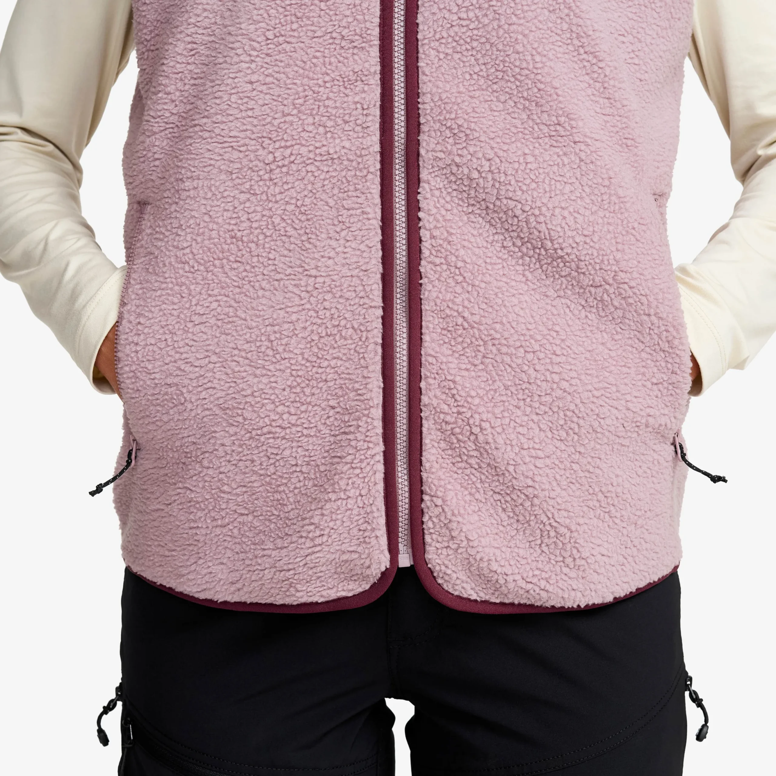 Canyon Full-zip Pile Fleece Vest Damen Dusty Mauve