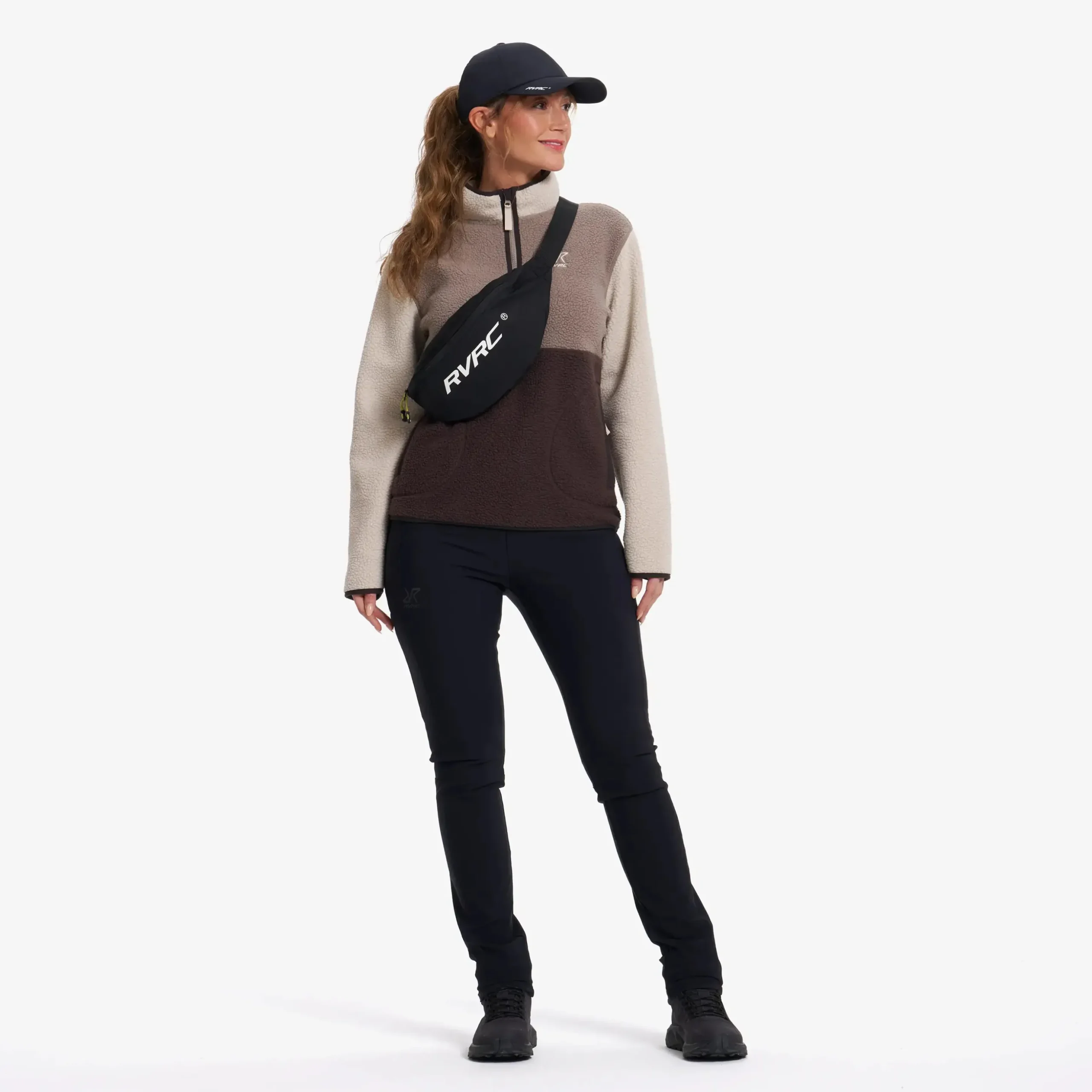 Canyon Half-zip Pile Fleece Damen Seal Brown/Peyote