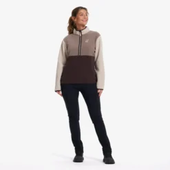 Canyon Half-zip Pile Fleece Damen Seal Brown/Peyote