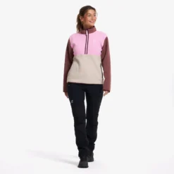 Canyon Half-zip Pile Fleece Damen Bright Pink/Peyote