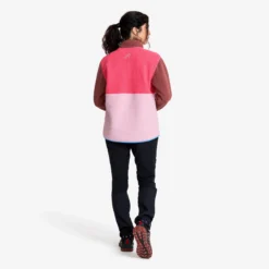 Canyon Half-zip Pile Fleece Damen Apple Butter/Fandango Pink
