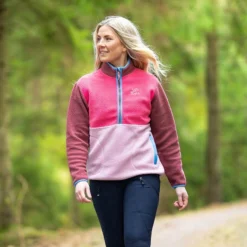 Canyon Half-zip Pile Fleece Damen Apple Butter/Fandango Pink