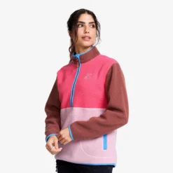 Canyon Half-zip Pile Fleece Damen Apple Butter/Fandango Pink