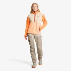 Canyon Half-zip Pile Fleece Damen Peach Fuzz/Copper Tan
