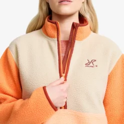 Canyon Half-zip Pile Fleece Damen Peach Fuzz/Copper Tan