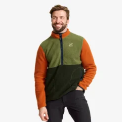 Canyon Half-zip Pile Fleece Herren Terracotta Brown/Cypress