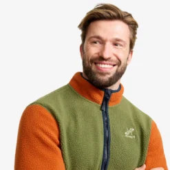 Canyon Half-zip Pile Fleece Herren Terracotta Brown/Cypress